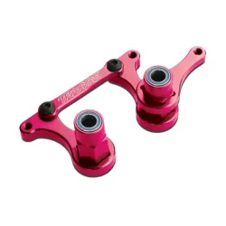 Steering bellcranks, drag link (blue-anodized T6 PINK, TRX3743P