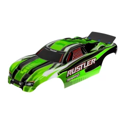 Body, Rustler (also fits Rustler VXL), green (painted, decals applied)