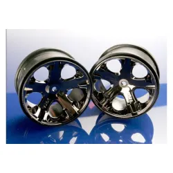 Wheels, All-Star 2.8 (black chrome) (Rustler, Stampede rear, TRX3772A