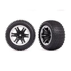 Tires & wheels, assembled, glued (2.8') (RXT black & satin wheels, Alias tires, foam inserts) (2WD electric rear) (2) (TSM rated)