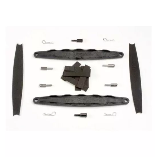 Hold downs, battery (2)/ adhesive foam battery pads/ shoulde