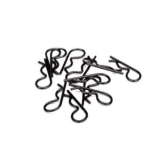 Body clips, heavy duty (black) (12)