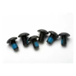 Screws, 4x6mm button-head machine (hex drive) (with threadlo, TRX3939