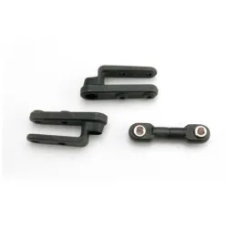 Servo horns, steering (2)/ steering link (3x12mm threaded ro, TRX3968