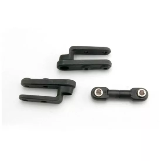Servo horns, steering (2)/ steering link (3x12mm threaded ro