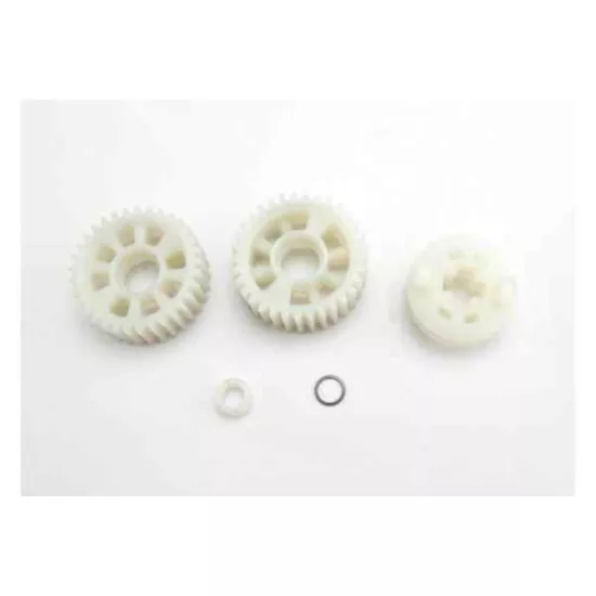 Output gears, 33T (2)/ drive dog carrier/ output shaft space, TRX3985X