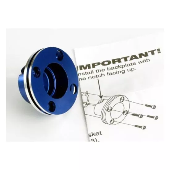 Backplate, machined aluminum (blue-anodized)(requires electr, TRX4012