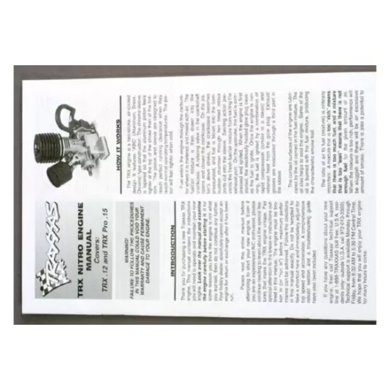 Engine manual, TRX, TRX4099