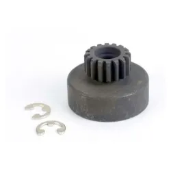 Clutch bell, (16-tooth)/5x8x0.5mm fiber washer (2)/ 5mm E-cl, TRX4116