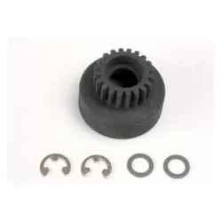 Clutch bell, (20-tooth)/ 5x8x0.5mm fiber washer (2)/ 5mm E-c, TRX4120