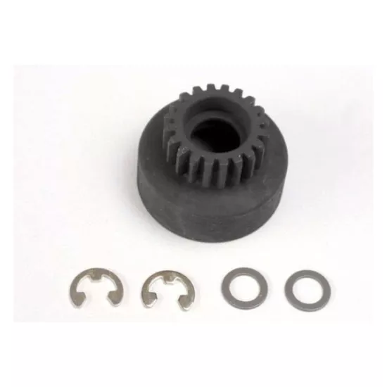 Clutch bell, (20-tooth)/ 5x8x0.5mm fiber washer (2)/ 5mm E-c, TRX4120