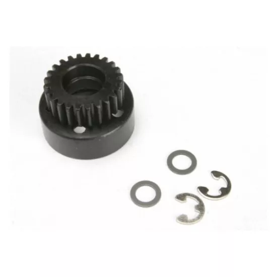 Clutch bell, (24-tooth)/ 5x8x0.5mm fiber washer (2)/ 5mm E-c, TRX4124