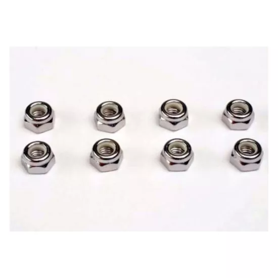 Nuts, 5mm nylon locking (8)