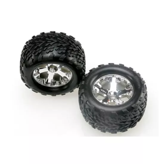 Tires & wheels, assembled, glued (2.8) (All-Star chrome whee