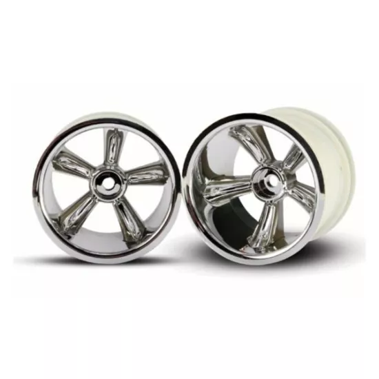 TRX Pro-Star chrome wheels (2) (rear) (for 2.2 tires), TRX4172