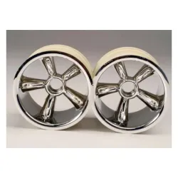 TRX Pro-Star chrome wheels (2) (front) (for 2.2 tires)