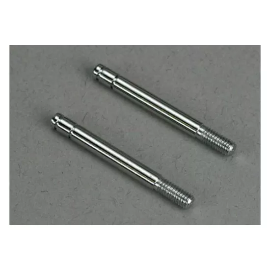 Shock shafts, steel, chrome finish (29mm) (front) (2), TRX4261