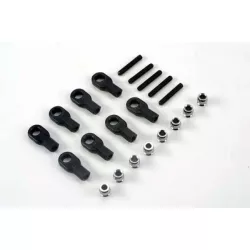 Tie rod set, steering/ rear camber links (2) rod ends (8)/ h