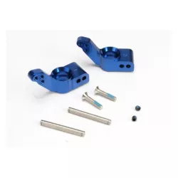 Stub axle carriers, blue-anodized 6061-T6 aluminum, rear (1.