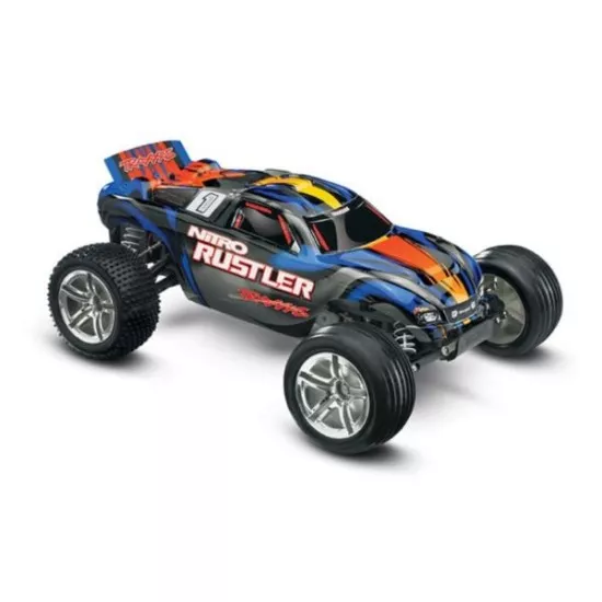 Traxxas Nitro-Rustler 2.4GHz TQi TSM, Silver blauw