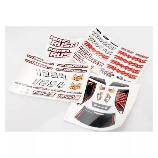 Decal sheets, Nitro Rustler, TRX4413X