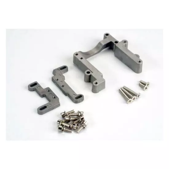 Engine mount, 2 piece, aluminum (w/ screws) (N. Rustler/Spor, TRX4460