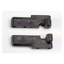 Servo mounts, steering/ shift (f&r) (black), TRX4918