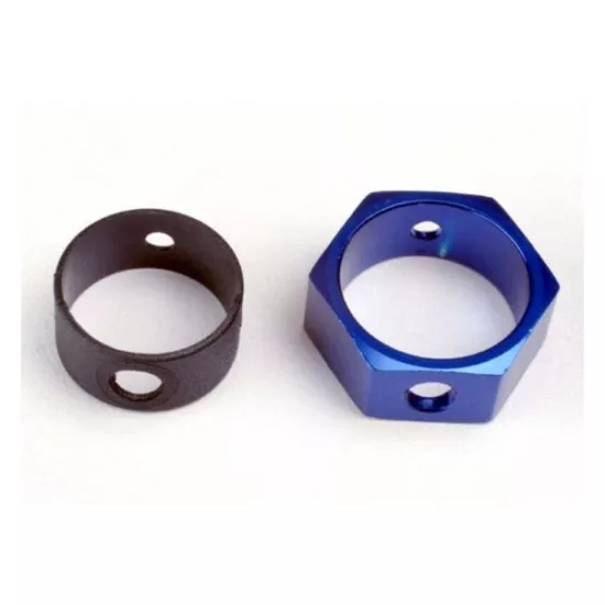 Brake adapter, hex aluminum (blue), TRX4966