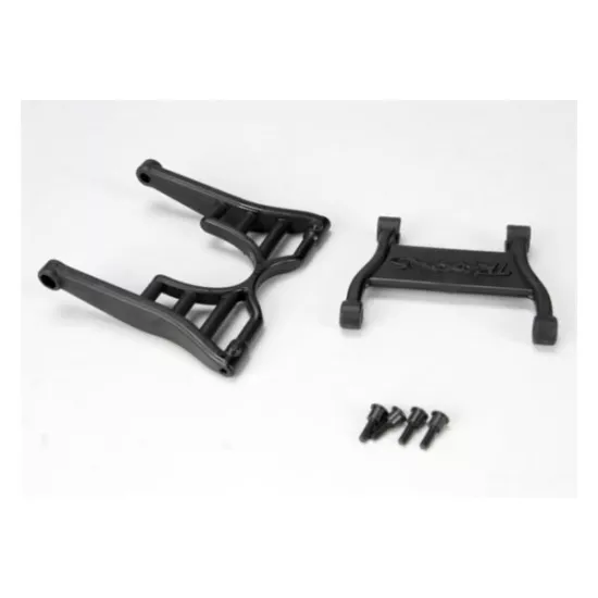 Wheelie bar arm (1)/ connector (1)/ 3x12 SS (hex drive) (4), TRX4974