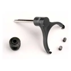 Shift fork-shaft/ shift fork pads (2)/ rubber shift shaft se, TRX4989