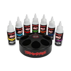 Spinning carousel rack (includes 20 wt, 30 wt, 40 wt, 50 wt, 60 wt, 70 wt, & 80 wt premium shock oils)