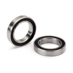 Ball bearing, black rubber sealed, stainless (17x26x5mm) (2)