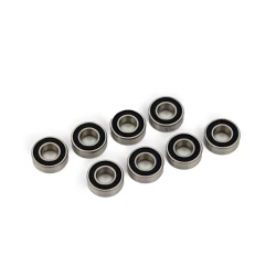 Ball bearing, black rubber sealed, stainless (5x11x4mm) (8)