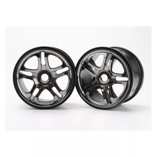 Wheels, SS (split spoke) 3.8 (black chrome) (2) (use with, TRX5172A