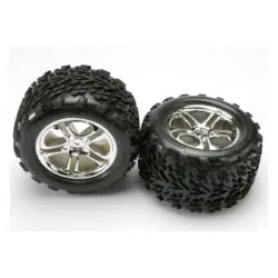 Tires & wheels, assembled, glued (SS (Split Spoke) chrome wh
