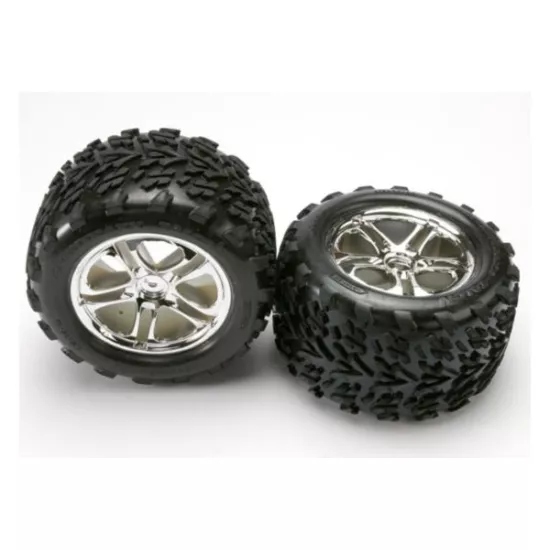 Tires & wheels, assembled, glued (SS (Split Spoke) chrome wh