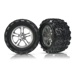 Tires & wheels, assembled, glued (Split-Spoke satin-finish w