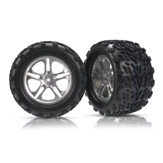 Tires & wheels, assembled, glued (Split-Spoke satin-finish w
