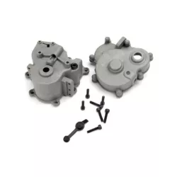 Gearbox halves (front & rear)/ rubber access plug/ shift det, TRX5181