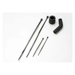 Pipe coupler, molded (black)/ exhaust deflecter (rubber, bla, TRX5245X