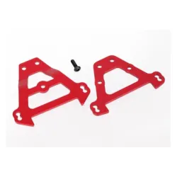 Bulkhead tie bars, front & rear (red-anodized aluminum)