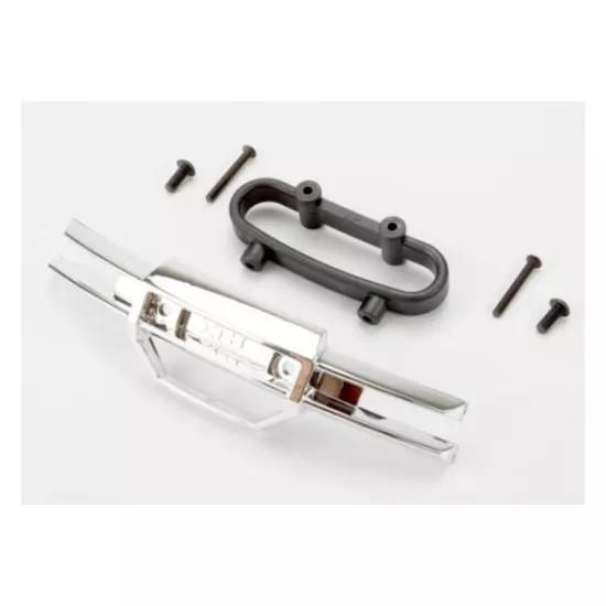 Bumper, front (chrome)/ bumper mount, front/ 4x10mm BCS (2)/, TRX5335A