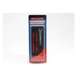 Toe links, Revo (Tubes red-anodized, 7075-T6 aluminum, stron, TRX5338R