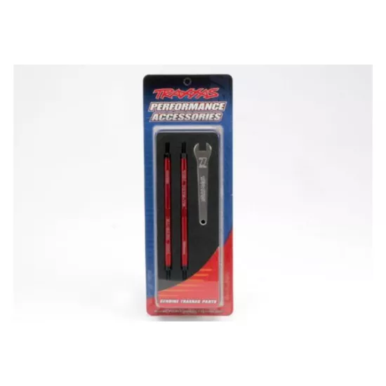 Toe links, Revo (Tubes red-anodized, 7075-T6 aluminum, stron, TRX5338R