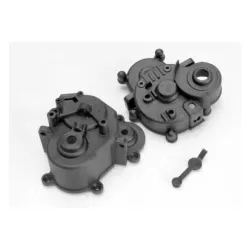 Gearbox halves (front & rear)/ rubber access plug/ shift det, TRX5391
