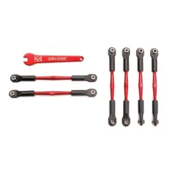 Turnbuckles, aluminum (red-anodized), camber links, 58mm (4), TRX5539X