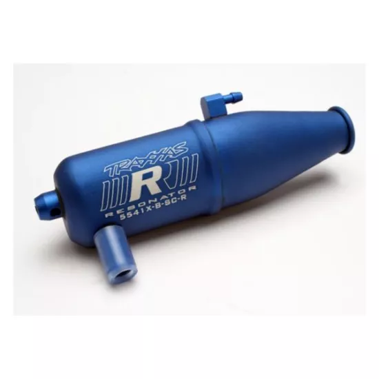 Tuned pipe, Resonator, R.O.A.R. legal, blue-anodized (alumin