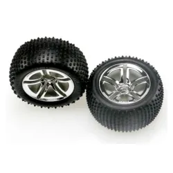 Tires & wheels, assembled, glued (2.8) (Jato Twin-Spoke whee, TRX5572R