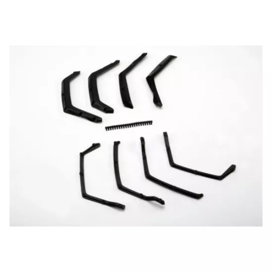 Fender flairs, front & rear (4)/ fender flair retainers, fro