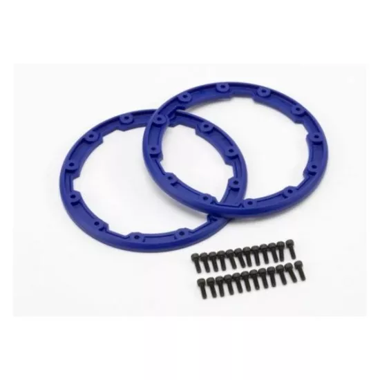 Sidewall protector, beadlock-style (blue) (2)/ 2.5x8mm CS (2, TRX5666